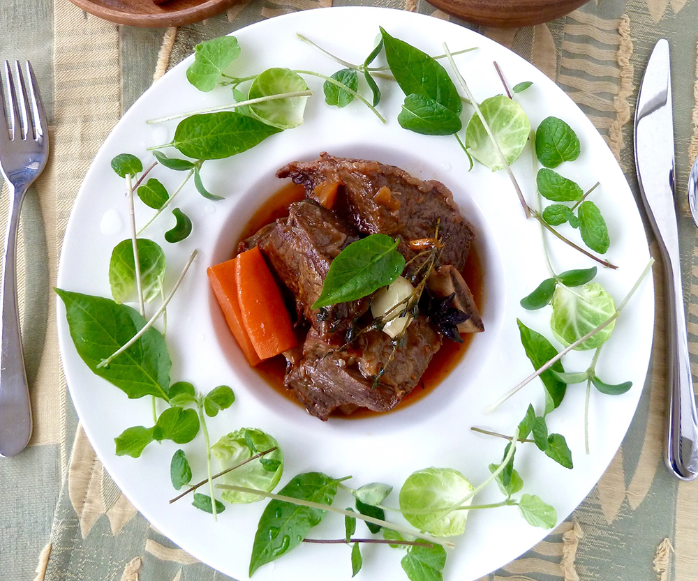 【Sake braised short-ribs with a green wreath】Jay’s Hacco-licious Recipes vol.25