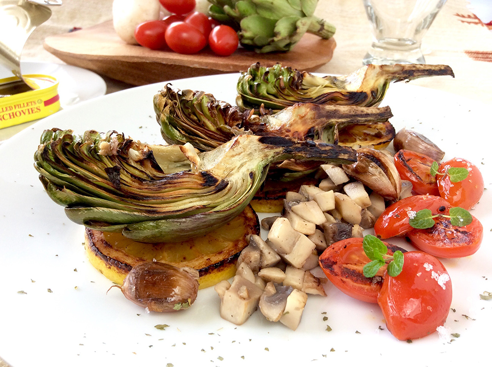 Sautéed artichoke anchovy flavor