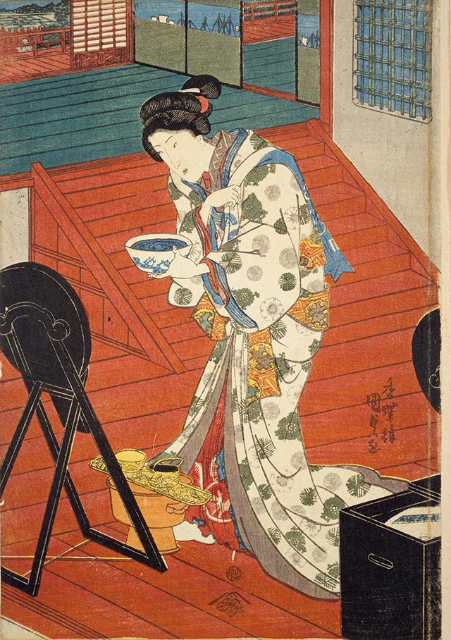 「江戸姿八契」（部分） ・香蝶楼国貞画　国立国会図書館蔵