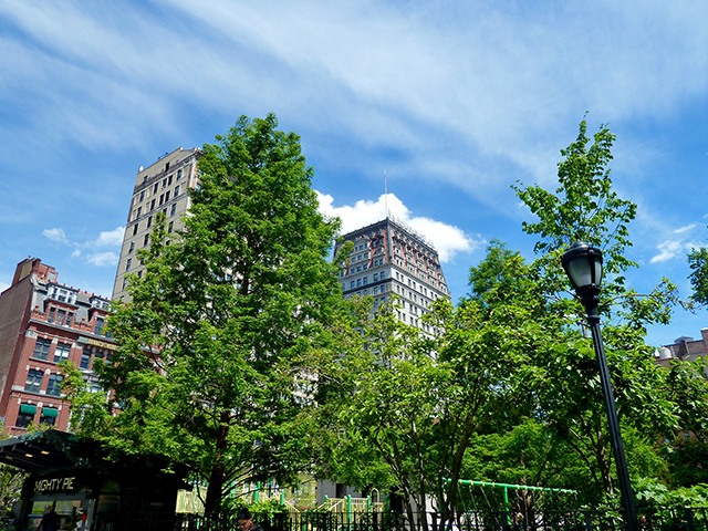 ニューヨークはマンハッタン、14丁目のストリートで開催されたグリーンマーケット