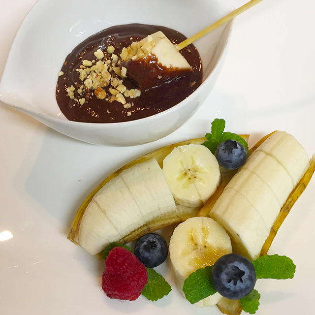 甘麹チョコレートソースとバナナ