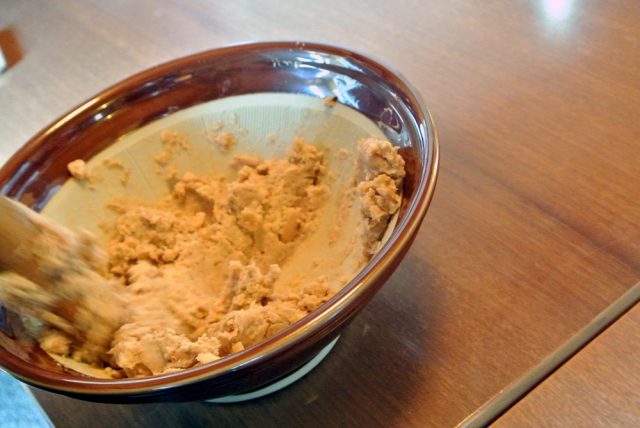 大豆をこの状態までペースト状にします。