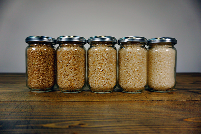 お米の精米過程