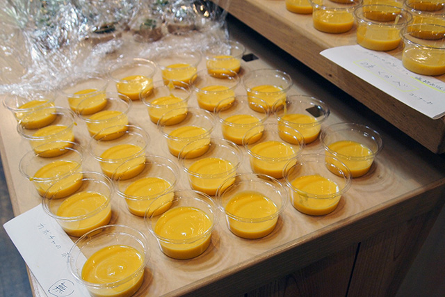 カボチャのポタージュを使ってのソースの味見