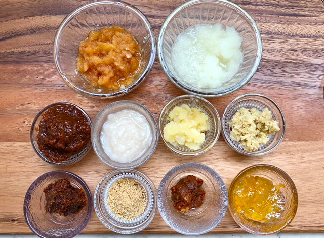 カルビ、スペアリブ、豚バラや豚トロ、ロース肉、チキンの5種類のお肉に合わせた「発酵BBQ（バーベキュー）漬けダレ」レシピ