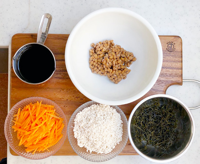 発酵常備菜「麹納豆」レシピの材料